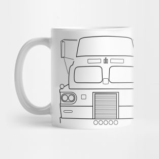 International Harvester Sightliner classic truck black outline graphic Mug